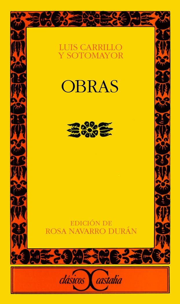 OBRAS (CARRILLO SOTOMAYOR) | 9788470395741 | CARRILLO Y SOTOMAYOR, LUIS