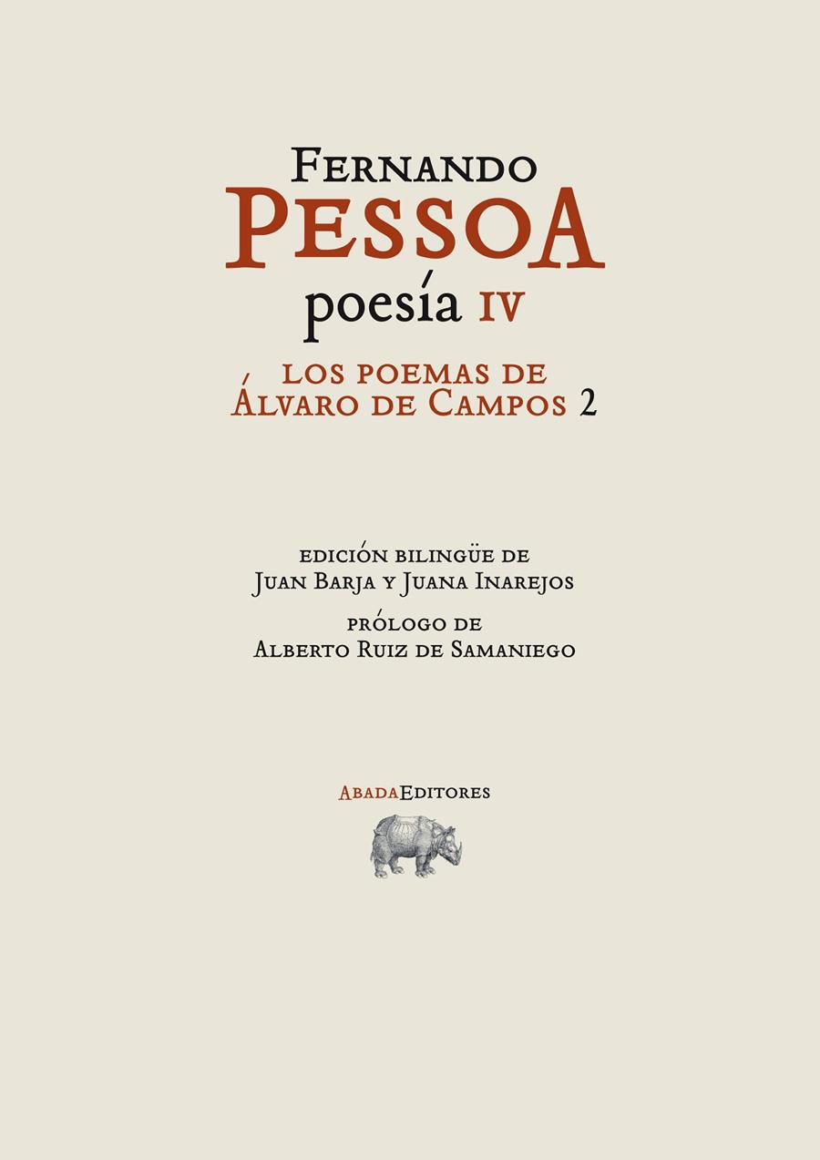 POEMAS DE ÁLVARO DE CAMPOS 2 | 9788415289609 | PESSOA, FERNANDO